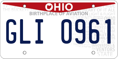 OH license plate GLI0961