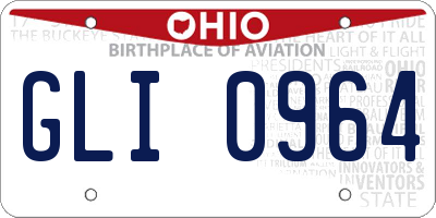 OH license plate GLI0964