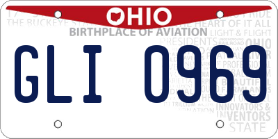 OH license plate GLI0969