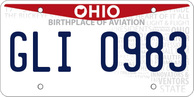 OH license plate GLI0983