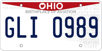 OH license plate GLI0989