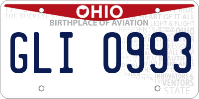 OH license plate GLI0993