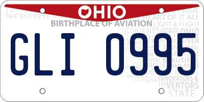 OH license plate GLI0995
