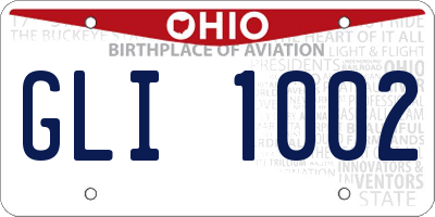 OH license plate GLI1002