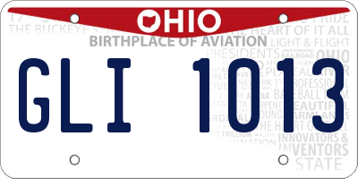 OH license plate GLI1013