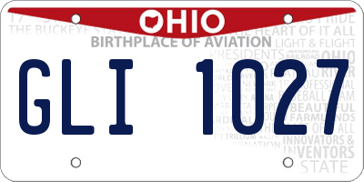 OH license plate GLI1027