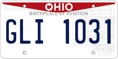 OH license plate GLI1031