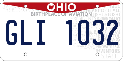OH license plate GLI1032