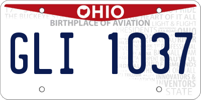 OH license plate GLI1037