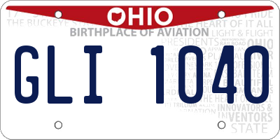 OH license plate GLI1040