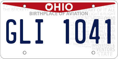 OH license plate GLI1041