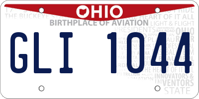 OH license plate GLI1044