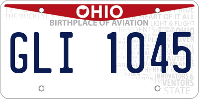 OH license plate GLI1045