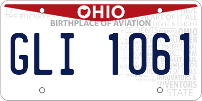 OH license plate GLI1061