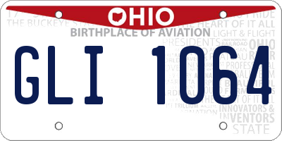 OH license plate GLI1064