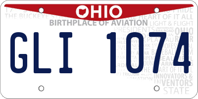OH license plate GLI1074