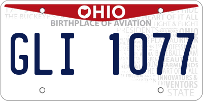 OH license plate GLI1077