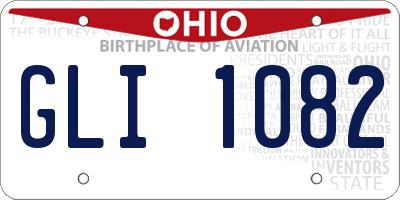 OH license plate GLI1082