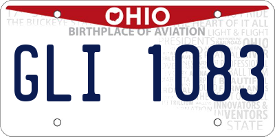 OH license plate GLI1083
