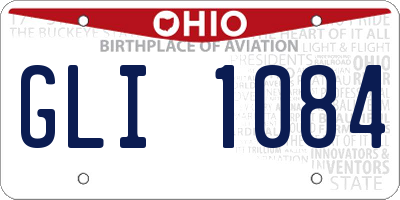 OH license plate GLI1084