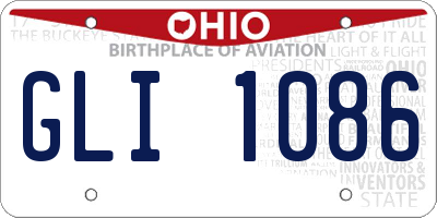 OH license plate GLI1086