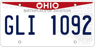 OH license plate GLI1092