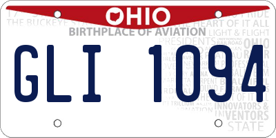 OH license plate GLI1094