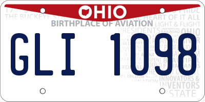 OH license plate GLI1098