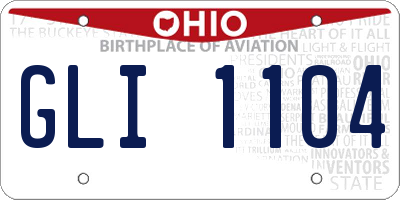 OH license plate GLI1104