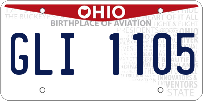 OH license plate GLI1105