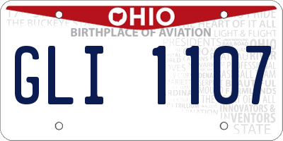 OH license plate GLI1107