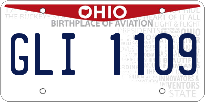 OH license plate GLI1109