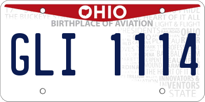 OH license plate GLI1114