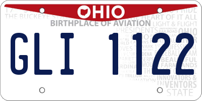 OH license plate GLI1122
