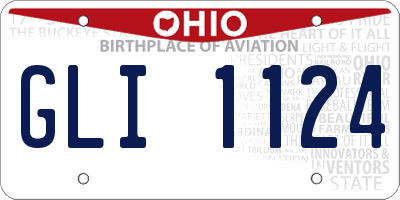 OH license plate GLI1124