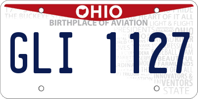 OH license plate GLI1127