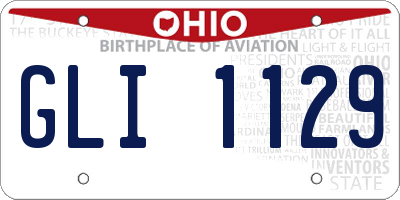 OH license plate GLI1129