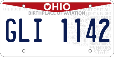 OH license plate GLI1142