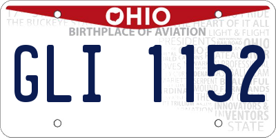 OH license plate GLI1152