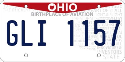 OH license plate GLI1157