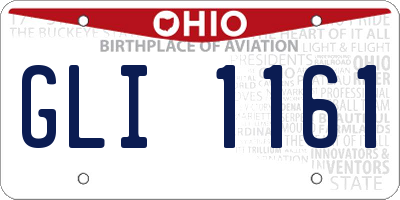 OH license plate GLI1161