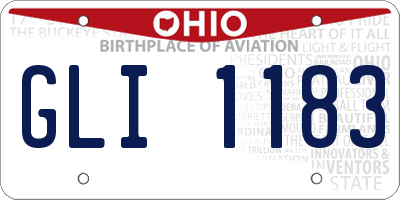 OH license plate GLI1183