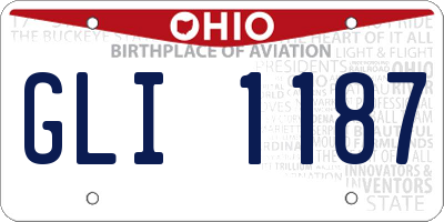 OH license plate GLI1187