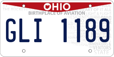 OH license plate GLI1189