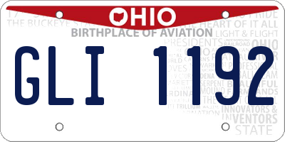 OH license plate GLI1192
