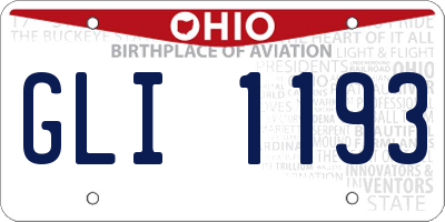 OH license plate GLI1193