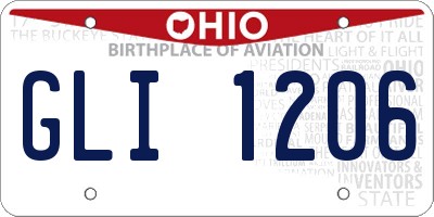 OH license plate GLI1206