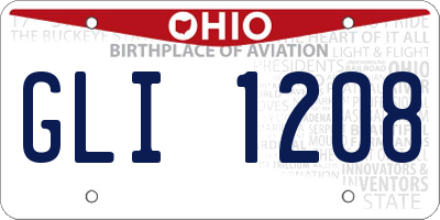OH license plate GLI1208