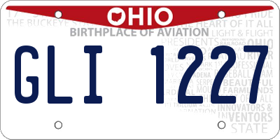 OH license plate GLI1227