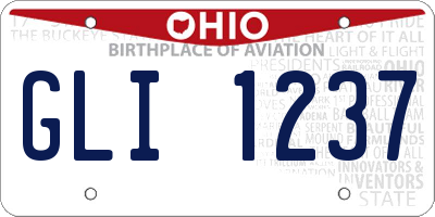 OH license plate GLI1237